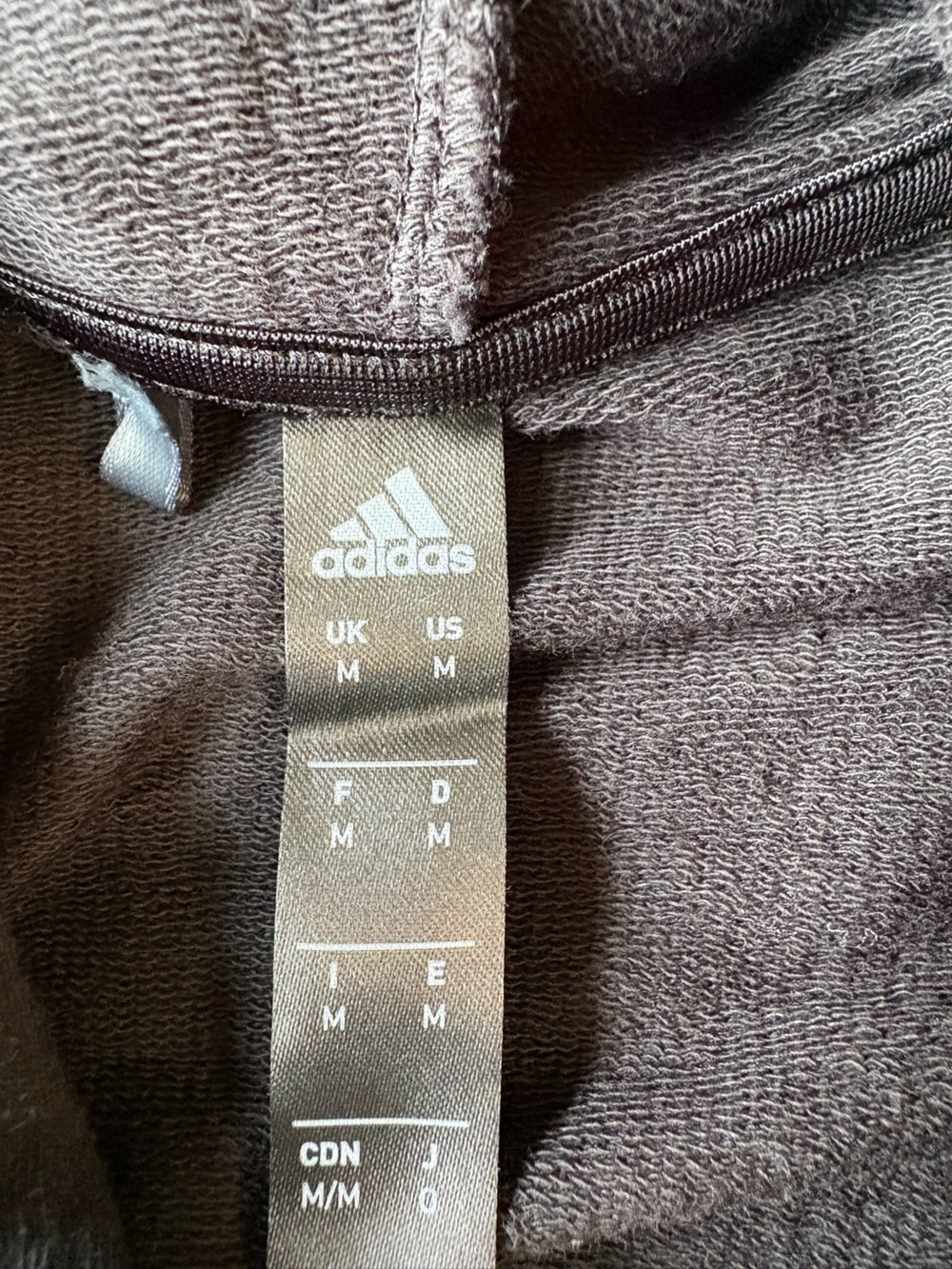 adidas Black Lightweight Hooded Pullover with Reflective Stripes MGM Cotton Sz M - Picture 3 of 7